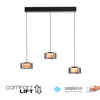 Potrójna lampa wisząca z funkcją ściemniania i Comfort LIFT RIKA Paul Neuhaus 2113-18
