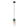 Lampa wisząca szklana kula wraz z dwoma dekoracyjnymi kulami z kamienia naturalnego Maxlight P0665 Alice
