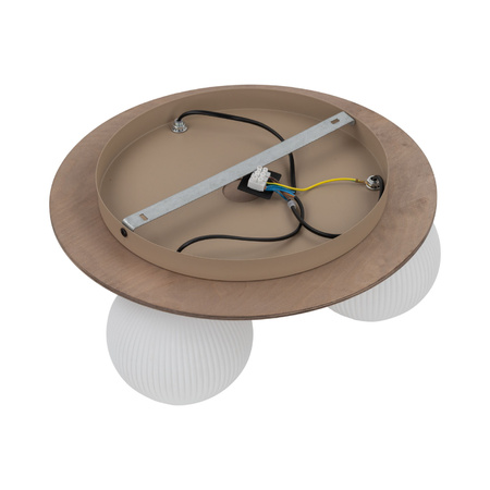 Potrójna okragła lampa sufitowa z trzema ryflowanymi kloszami VIRLO WHITE 3xE14 Tk Lighting 11078