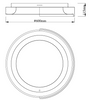 Okrągły biały plafon sufitowy o średnicy 40cm LED 3000K Aruba 80W Maxlight C0286