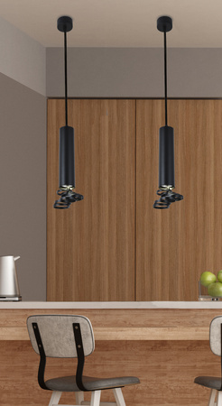 LAMPA WISZĄCA TUBA 1X50W GU10 5,8/30 CZARNY Candellux 31-77714