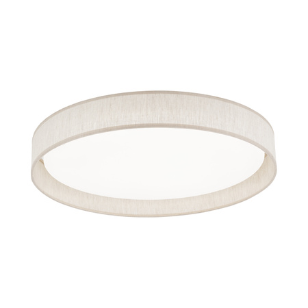 Okragły plafon sufitowy do sypialni z lnu LED o średnicy 42,5cm DEMI LEN Tk Lighting 11857