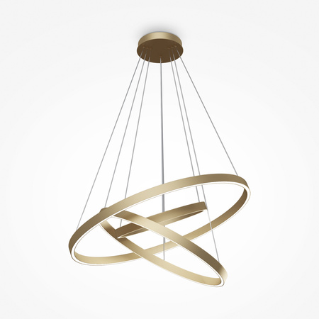 Lampa wisząca RIM LED potrójna Maytoni mosiądz MOD058PL-L100BS4K