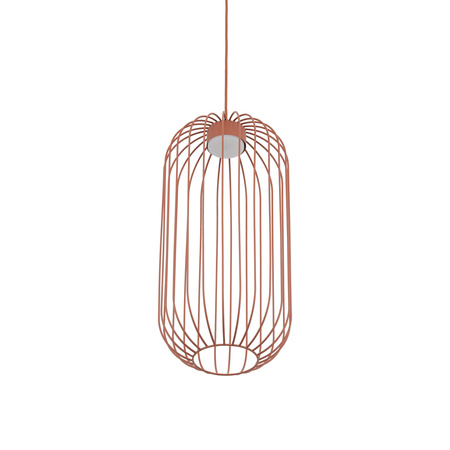 Lampa wisząca druciana w kolorze ceglanym SPHERA S BRICK 1XGX53 Tk Lighting 11308