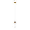 Lampa wisząca Santos mosiężna 1xG9 Italux PND-95331-1-BRSS