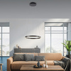 Lampa wisząca antracytowy okrąg 39cm RITUS Just LIght LED 3000K z funkcją ściemniania SwitchMo 15393-13
