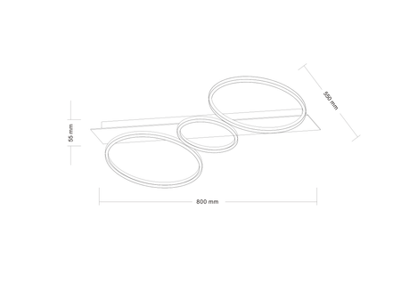 Lampa sufitowa PRIMO LED Zuma Line CL231204-3BK+GD trzy pierścienie