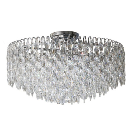 Lampa sufitowa kryształowa 40cm w chromowanym wykończeniu 5xE14 BURANO 40 TOP CH Azzardo AZ6911
