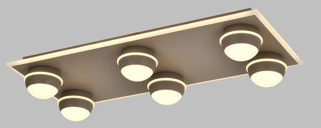 Plafon szóstka prostokątny Biarritz kaszmirowy Aviano Lighting 9047-713