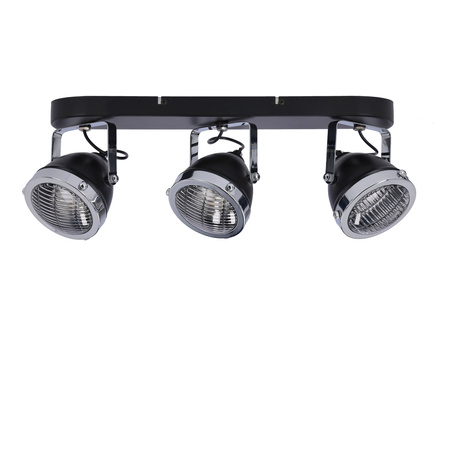 Crazy lampa sufitowa listwa czarny 3x15w gu10 klosz bezbarwny Candellux 93-13316