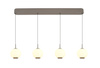 Lampa wisząca czwórka prosta LED Luberon kaszmirowa Aviano Lighting 7051-413
