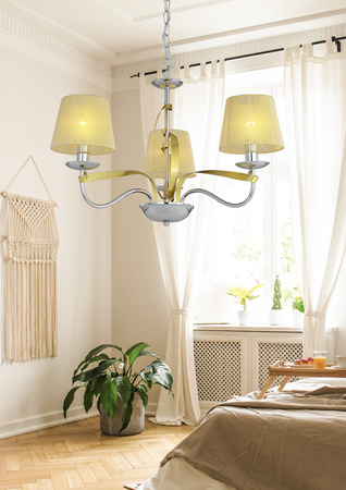 DIVA LAMPA WISZĄCA 3X40W E14 CHROM/ZŁOTY Candellux 33-55057