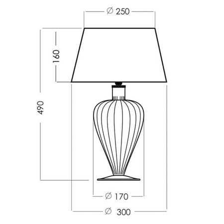 Lampa stołowa BRISTOL Transparent Black 4Concepts L046311514