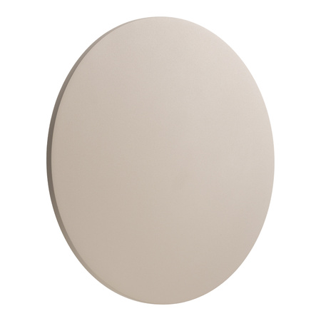 Okrągły płaski kinkiet w kolorze beżowym podświetlający elewacje 30cm IP65 ARIA LED XL Nowodvorski 11573