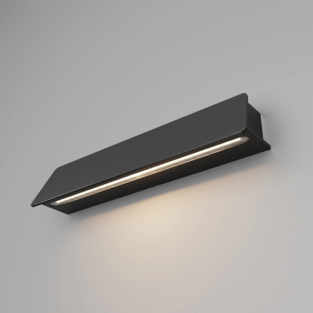 Kinkiet elewacyjny świecący w dół 40cm – geometryczna, pochylona bryła LED 3000K Trupp O429WL-L10GF3K Maytoni
