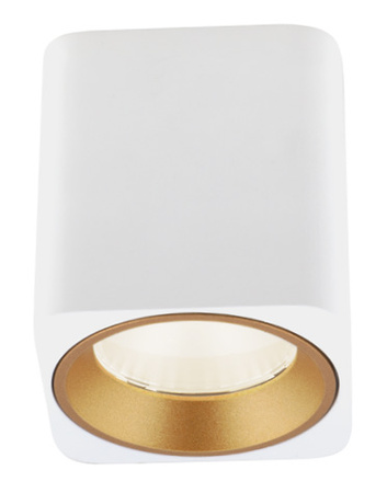 MAXLIGHT C0156 LAMPA SUFITOWA TUB KWADRAT BIAŁY+ PIERŚCIEŃ OZDOBNY BIAŁY RC0155/C0156 WHITE