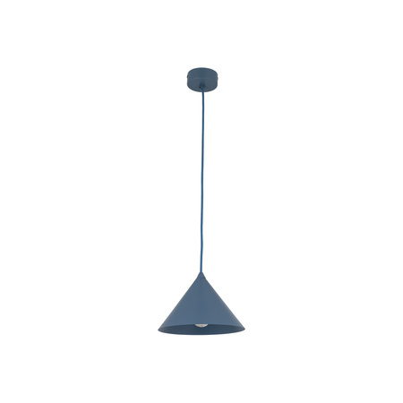 Niebieska stożkowa lampa wisząca o średnicy 21cm CONO S NAVY 1XE27 Tk Lighting 11413