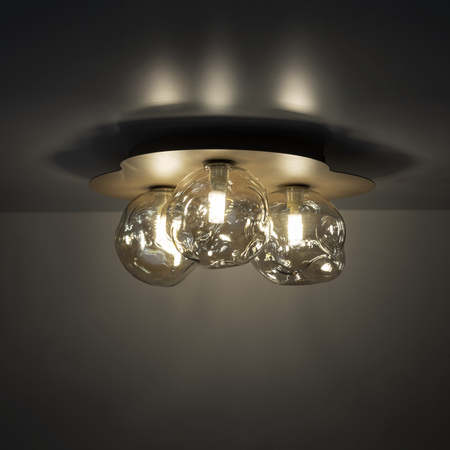 Lampa sufitowa w odcieniu sabia z koniakowymi szklanymi kloszami LAVA SABIA 3XG9 Tk Lighting 11454