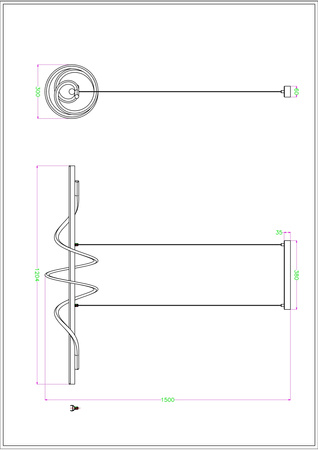 Złota lampa wisząca spirala 120cm VELENNE LED 3000K Zuma Line P241249402