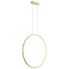 Lampa wisząca złoty pionowy ring 65cm do łazienki Loop S 1xLED IP44 PL0119-65-GD Yaskr