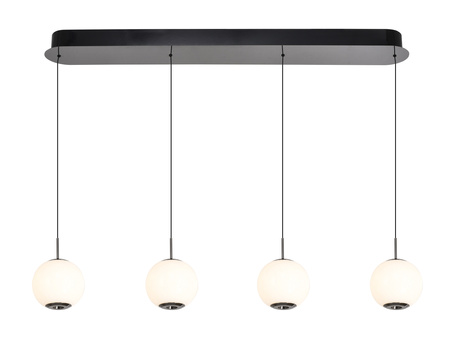 Lampa wisząca czwórka prosta LED Luberon czarny chrom Aviano Lighting 7051-405