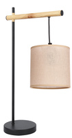 Combi lampa stołowa czarny 1x60W E27 abażur beżowy Candellux 41-38418