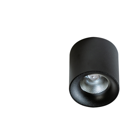 Czarna tuba natynkowa średnica 11,5cm MANE LED 3000K 30W BK AZZARDO AZ4156