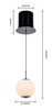 Lampa wisząca jedynka LED Luberon czarny chrom Aviano Lighting 6051-105