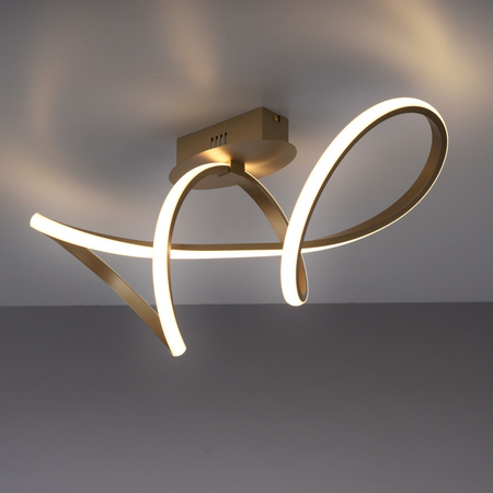 Lampa sufitowa w kolorze Matowy mosiądz z wbudowanym ściemniaczem LED 3000K MARIA Just Light Paul Neuhaus  15403-60