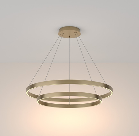 Lampa wisząca RIM LED podwójna Maytoni mosiądz MOD058PL-L74BS4K