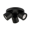 Lampa sufitowa Nuora czarna z trzema reflektorkami GU10 Italux SPL-2855-3C-BL