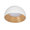 LIGURIA LAMPA SUFITOWA PLAFON BIAŁO DREWNIANY 18W LED 35 CM KLOSZ BIAŁY Candellux 13-24145
