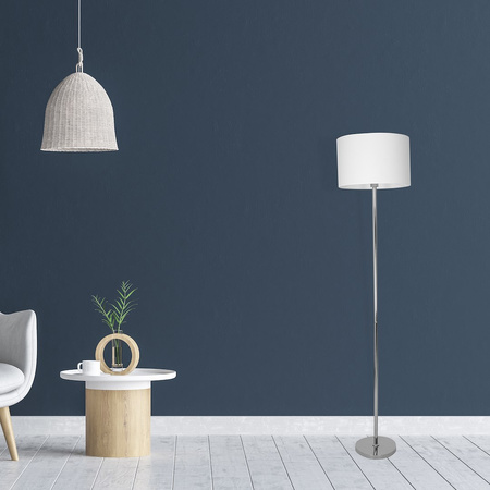Lampa stojąca Casino 1xE27 Biały / Chrom Milagro ML6376