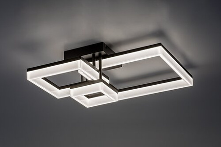Lampa sufitowa trzy czarne kwadraty LED zmienna barwa światła Amilia Rabalux 71386