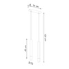 Lampa wisząca WEZYR metal szkło Sollux Lighting SL.0958 SL.0961