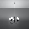 Lampa wisząca PICCOLO 5 metalowa czarna Sollux Lighting SL.0855