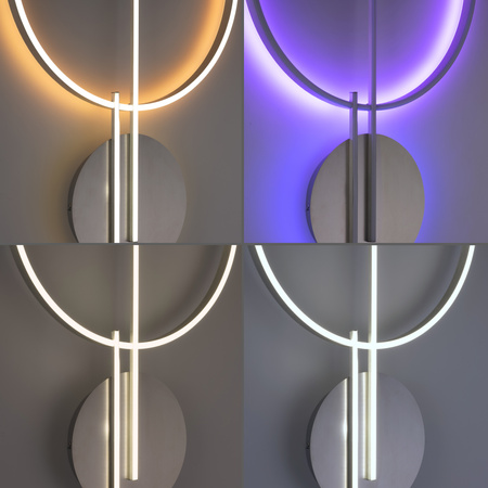 Kinkiet, lampa sufitowa Q-ARKOA sterownie pilotem i aplikacją RGB LED Paul Neuhaus 6154-55