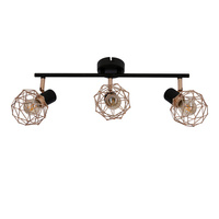 ACROBAT LISTWA 3X40W E14 CZARNY KLOSZ MIEDZIANY Candellux 93-22219