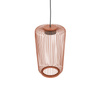 Lampa wisząca cylindryczna w kolorze terakota – wysoki druciany klosz 1xGX53 KENAI B Nowodvorski 12223