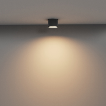 Czarna natynkowa tuba o średnicy 9cm LED 3000K Vega C089CL-8W3K-B Maytoni