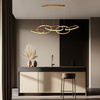 Lampa wisząca złota ANNELI elegancka - nieregularna forma 80 cm – designerska lampa salonu i jadalni LED 3000K Candellux Studio 34-35646