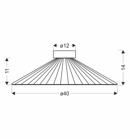 Czarna okrągła druciana lampa sufitowa ze szklanym wewnętrznym kloszem SONTE 40 cm 1xGX53 Candellux Studio 31-50946
