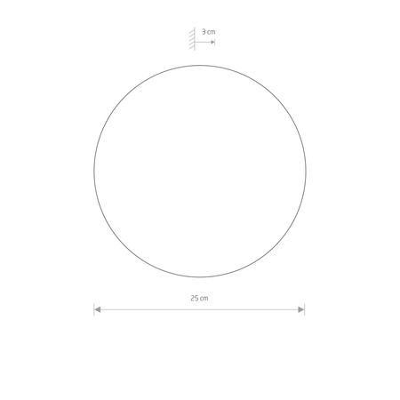 Beżowy płaski kinkiet 25cm okrągłe podświetlenie ściany RING LED M 3000K Nowodvorski 12655