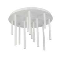 Plafon sufitowy dwanaście metalowych cienkich rurek LED ILIOS 12 TOP 3-STEP DIMM WH AZZARDO AZ5755