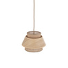 Lampa wisząca o średnicy 24cm z juty KALUM WOOD 1XE27 Tk Lighting 11783