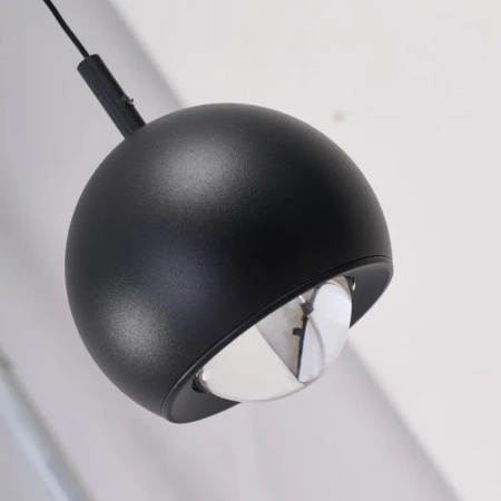 Czarna lampa wisząca kula GAMBO PENDANT CCT SWITCH BK Azzardo AZ7033