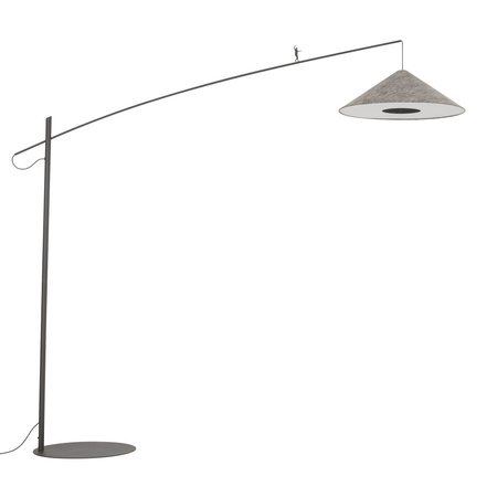 Designerska lampa łukowa – cienki pałąk i duży, stożkowy abażur 1xE27POISE A Nowodvorski 11767