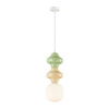 Lampa wisząca z zielonej i żółtej ceramiki 1xE14 Latera Italux PND-94331B-1S-MLTI