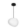 STONES lampa wisząca czarny 25cm 1x40W E27 klosz biały Candellux 31-35134