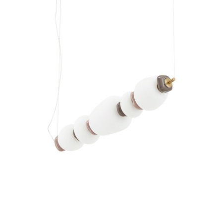 Podłużna lampa wisząca z ceramiki i szkła w stylu Art Deco 3000K CERAMIC LED Nowodvorski 11699